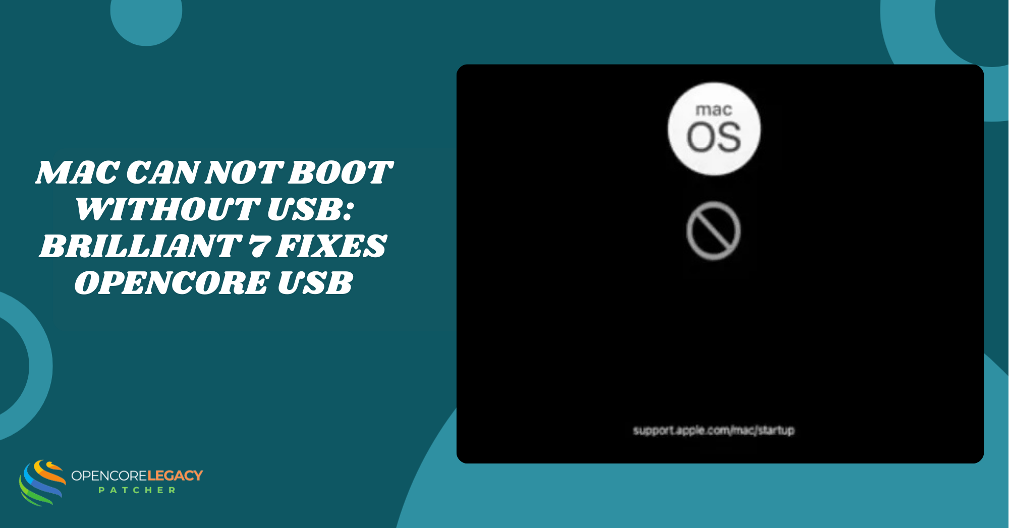 Mac Can Not Boot Without USB Brilliant 7 Fixes OpenCore USB