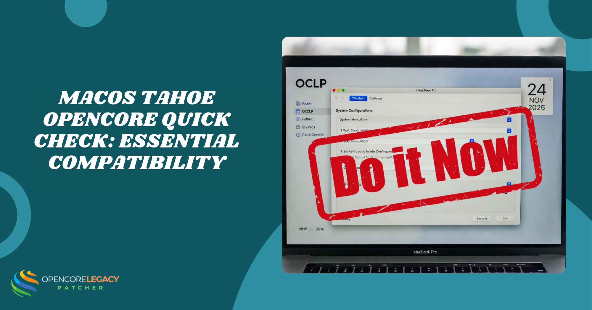macOS Tahoe OpenCore Quick Check Essential Compatibility