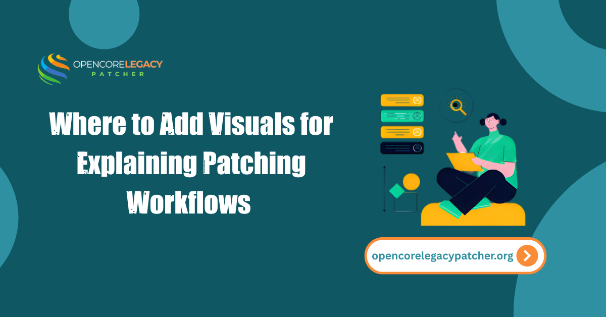 Where to Add Visuals for Explaining Patching Workflows